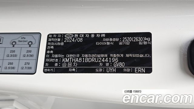 Genesis GV80 2.5T Gasoline AWD 2024 — фото 30