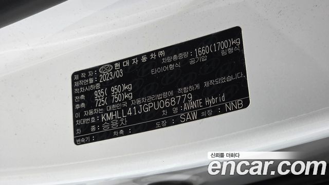 Hyundai Avante Hybrid (CN7) Smart 2023 — фото 19