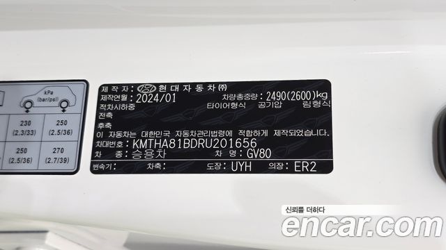 Genesis GV80 2.5T Gasoline AWD 2024 — фото 28