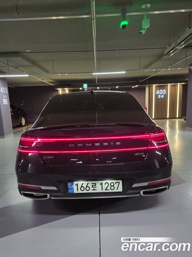 Genesis G90 (RS4) Gasoline 3.5 Turbo AWD Black 2022 — фото 3