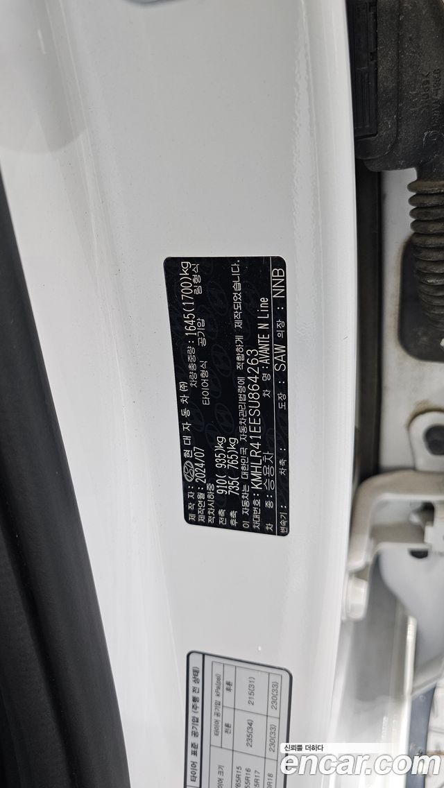 Hyundai Avante (CN7) 1.6 Inspiration N Line 2025 — фото 33