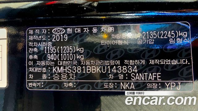 Hyundai Santa Fe (TM) Diesel 2.0 2WD Exclusive Special 2019 — фото 24